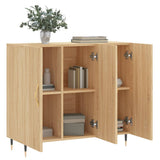 Sideboard Sonoma Oak 90x34x80 cm Engineered Wood 828087