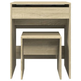 Dressing Table and Stool Sonoma Oak 60x40x113.5 cm 848215