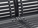 Twin Garden Bench Black 231 cm Steel and WPC 366538