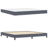 Box Spring Bed with Mattress Dark Grey 200 x 210 cm Fabric 3398762