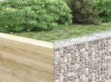 Trapezium Gabion Raised Bed Galvanised Steel 100x20x100 cm 145653