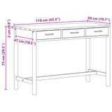 Desk with Drawers Natural Solid Teak Wood 110 x 50 x 75 cm 42026904