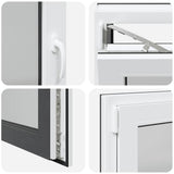 Basement Window RISOR 90x60 cm Tilt&Turn DIN Left Anthracite 4108446