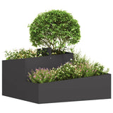 Garden Planter Black 80 x 80 x 50 cm Cold-rolled Steel 873578
