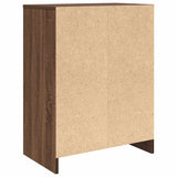 Shoe Cabinet Brown Oak 57x34x76 cm Engineered Wood 861874