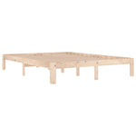 Bed Frame without Mattress Solid Wood 150x200cm King Size 810370