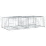 Gabion Basket with Cover 200x100x50 cm Galvanised Iron 3295179