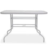 8 Piece Outdoor Dining Set Steel and Textilene Grey 43786