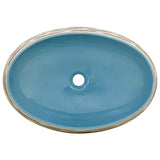 Countertop Basin Multicolour Oval 59x40x15 cm Ceramic 155085