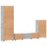 TV Cabinet Set FLORIN 3 pcs Concrete Grey Engineered Wood 3397977