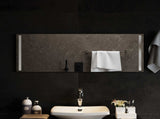 LED Bathroom Mirror Transparent 100 x 40 cm Tempered Glass 42045803