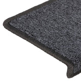 Stair Mats 15 pcs 65x21x4 cm Dark Grey Rectangular Edge 326197
