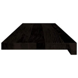 Stair Treads 16 pcs Brown Black 90x30x2 cm Solid Wood Oak 3283057