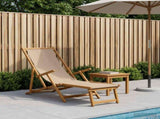 Folding Sun Lounger 3 Position Solid Eucalyptus Wood Taupe 42024922
