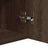 Sideboard with LED Lights Brown Oak 80x35x75 cm 815731