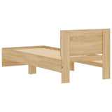 Bed Frame without Mattress with LED Lights Sonoma Oak 90x190 cm Single 838836