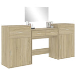 ZNTS 4 Piece Dressing Table Set Sonoma Oak Engineered Wood 3276527