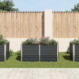 Raised Garden Bed Anthracite 160x80x77 cm Galvanised Steel 45722