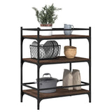 Kitchen Trolley Brown Oak 65x40x86.5 cm Engineered Wood 842400