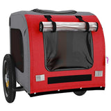 Pet Bike Trailer Red and Grey Oxford Fabric and Iron 93824