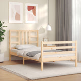 Bed Frame without Mattress Single Solid Wood Pine 3193886