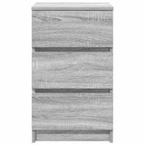 Bedside Cabinet with 3 Drawers Grey Sonoma 39x35x65 cm 861347