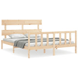Bed Frame without Mattress King Size Solid Wood Pine 3193276