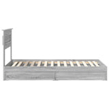 Storage Bed with Drawer Grey Sonoma 90 x 200 cm Engineered Wood 3409947