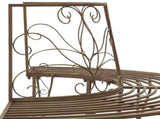 Tree Bench 4-Seater 160 x 80 x 89 cm Steel Antique Brown 42029526