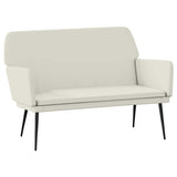 Bench Cream 108x79x79 cm Velvet 351390