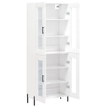 Highboard White 69.5x34x180 cm Engineered Wood 3198281
