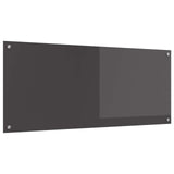 Kitchen Backsplash Dark Grey 120 x 50 cm Tempered Glass 42001314