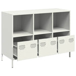 ZNTS Sideboard White 101.5x39x73.5 cm Cold-rolled Steel 851369