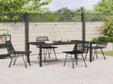 Garden Dining Set 5 pcs Black Powder-Coated Steel 3379201