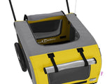Pet Bike Trailer Yellow and Grey Oxford Fabric and Iron 93861