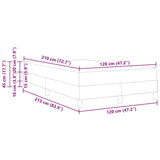 Box Spring Bed with Mattress Pink 120 x 210 cm Fabric 3398742