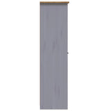 3-Door Wardrobe Grey 118x50x171.5 cm Pine Panama Range 282662