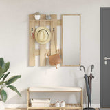 Wall-Mounted Coat Rack with Mirror Sonoma Oak 100 x 10 x 100 cm 874509