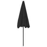 Beach Parasol Black 200x125 cm 314733