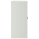 20114 Office Cabinet with 2 Doors Grey 90 cm Steel