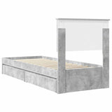 Storage Bed Concrete Grey 75 x 190 cm Engineered Wood 3410850