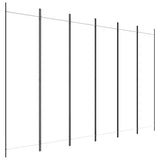 6-Panel Room Divider White 300x200 cm Fabric 350190