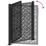 Garden Gate Black 100x125 cm Steel Cross Design 4101000