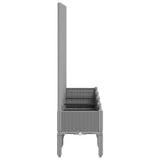 Garden Planter with Trellis Light Grey 160x40x142 cm PP 367932