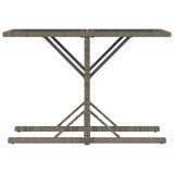 3 Piece Bistro Set with Cushions Grey Poly Rattan 365064