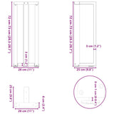Console Table Legs T-Shaped 2 pcs White 25x28x cm Steel 4013041