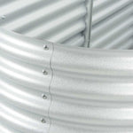 Garden Raised Bed 320x80x81 cm Galvanised Steel Silver 45512