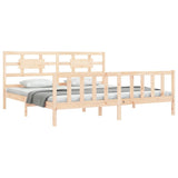 Bed Frame without Mattress 200x200 cm Solid Wood Pine 3192576