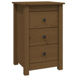 ZNTS Bedside Cabinets 2 pcs Honey Brown 40x35x61.5 cm Solid Wood Pine 813706