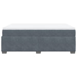 ZNTS Box Spring Bed with Mattress Dark Grey 140x200 cm Velvet 3285288